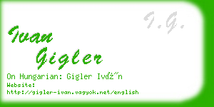 ivan gigler business card